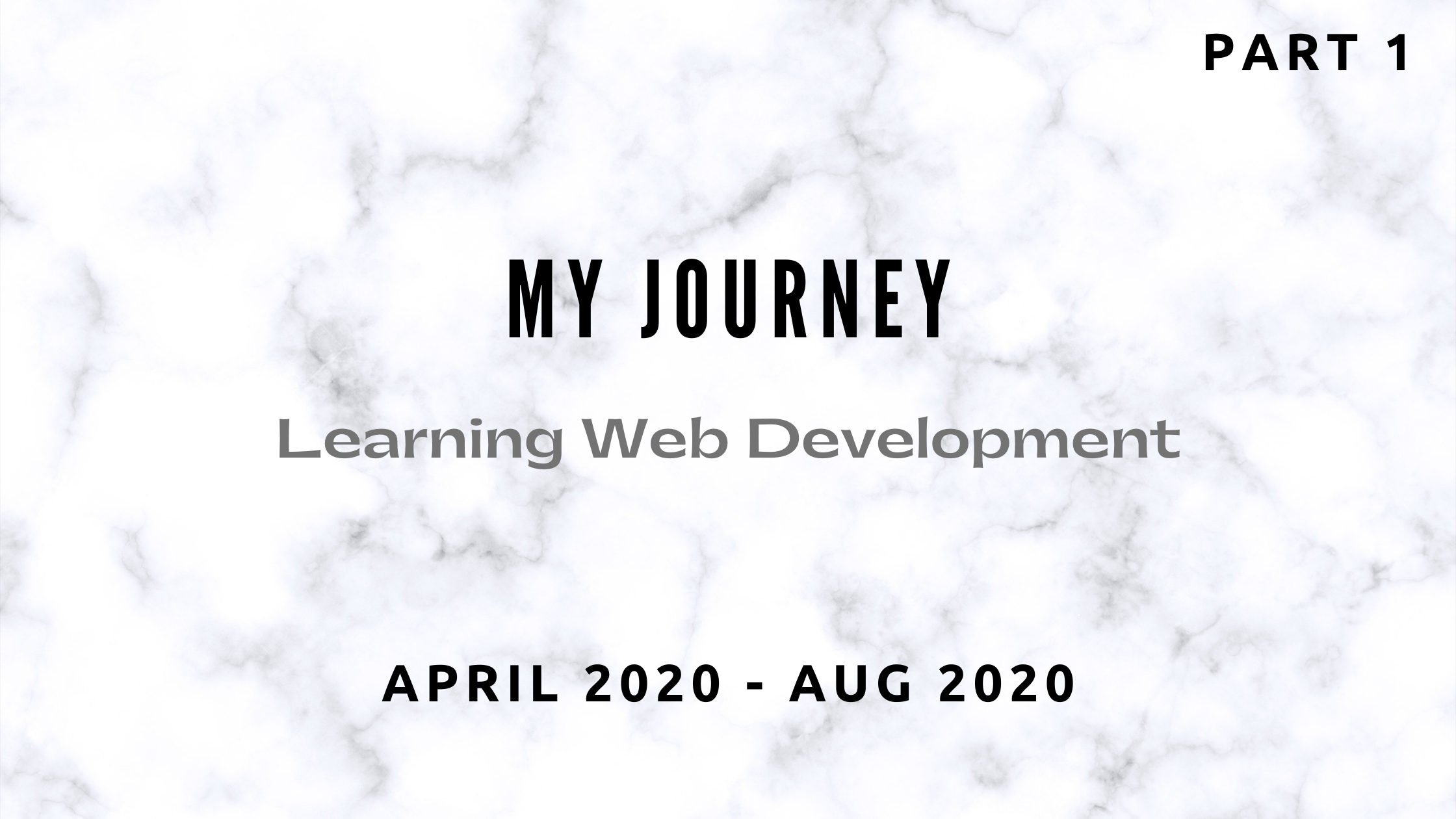 MY WEB DEVELOPMENT JOURNEY