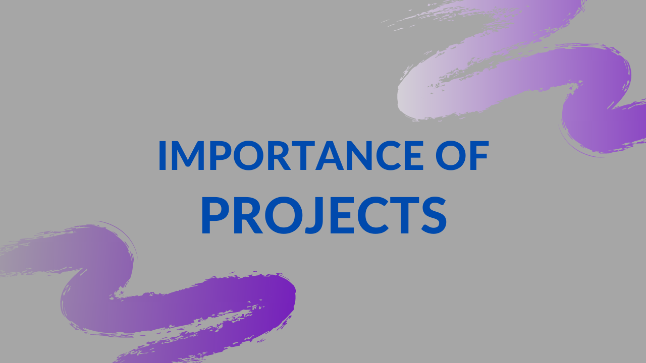 IMPORTANCE OF PROJECTS
